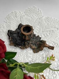 Подсвечник "Лист". Материал: сплав металлов. Винтаж, СССР. Картинка 1